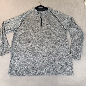 Under Armour Men’s Heat Gear Quarter Zip-Loose Fit- Heathered Black/Gray - 2XL